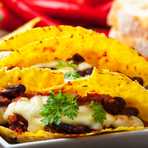 Tacos com chili (3 unidades)